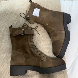 Same Edelman suede combat boots